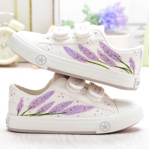 Chaussures de tennis enfants en toile pour printemps - Ref 988395