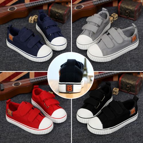 Chaussures de tennis enfants en toile pour printemps - semelle caoutchouc Wear Ref 988399