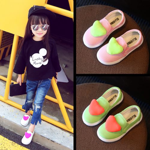 Chaussures de tennis enfants en toile BELLA NEWMAN pour printemps - semelle plastique Ref 988406