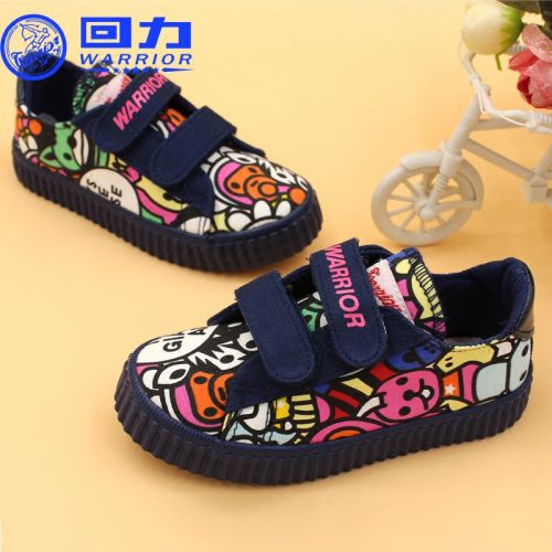 Chaussures de tennis enfants en toile WARRIOR pour printemps - semelle caoutchouc Ref 988432