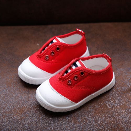 Chaussures de tennis enfants en toile pour printemps - semelle caoutchouc Wear Ref 988495