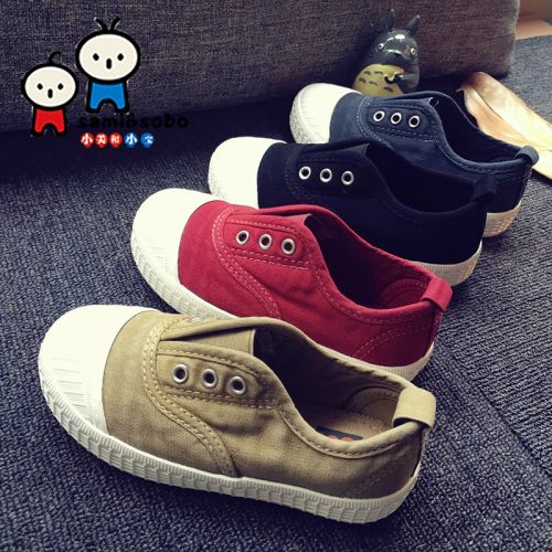 Chaussures de tennis enfants en toile SAMISOBO pour printemps - semelle caoutchouc naturel Ref 988497