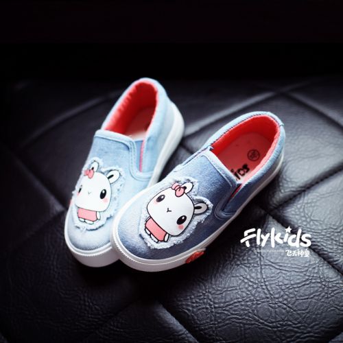 Chaussures de tennis enfants en toile pour printemps - semelle caoutchouc Ref 988512