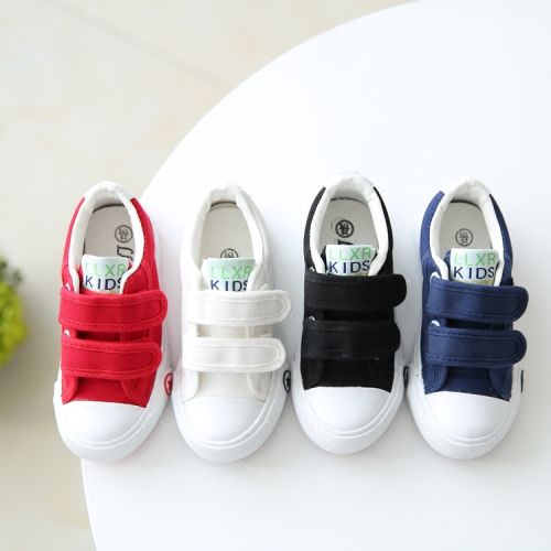 Chaussures de tennis enfants en toile pour printemps - semelle caoutchouc Ref 988519