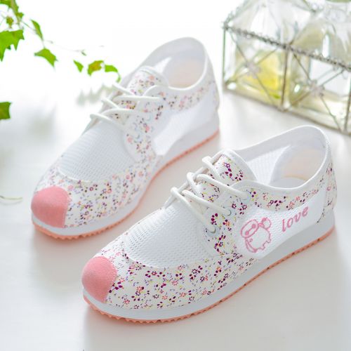 Chaussures de tennis enfants en toile pour printemps - semelle caoutchouc Ref 988520