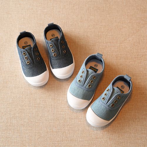 Chaussures de tennis enfants en toile Flanger pour printemps - semelle plastique Ref 988537