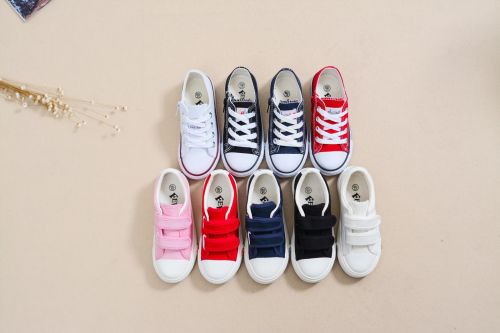 Chaussures de tennis enfants en toile pour printemps - Ref 988551