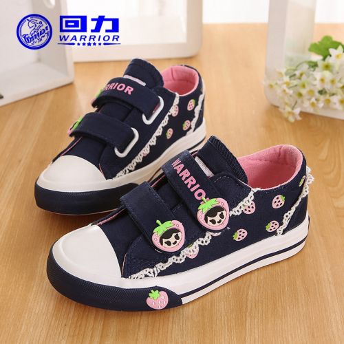 Chaussures de tennis enfants en toile WARRIOR pour printemps - semelle caoutchouc Ref 988559