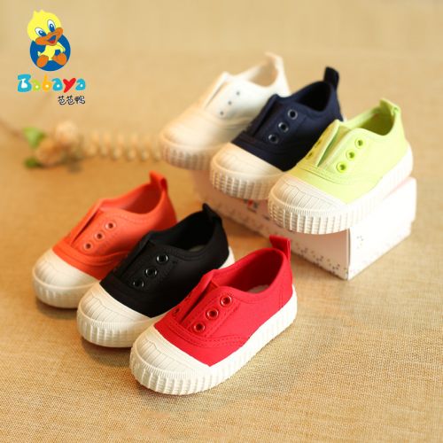 Chaussures de tennis enfants en toile pour printemps - semelle caoutchouc Ref 988566