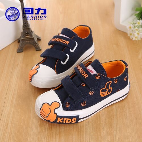 Chaussures de tennis enfants en toile WARRIOR pour printemps - semelle caoutchouc Ref 988574