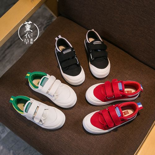 Chaussures de tennis enfants en toile pour printemps - semelle caoutchouc Ref 988602