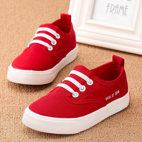 Chaussures de tennis enfants en toile pour printemps - semelle caoutchouc Ref 988627