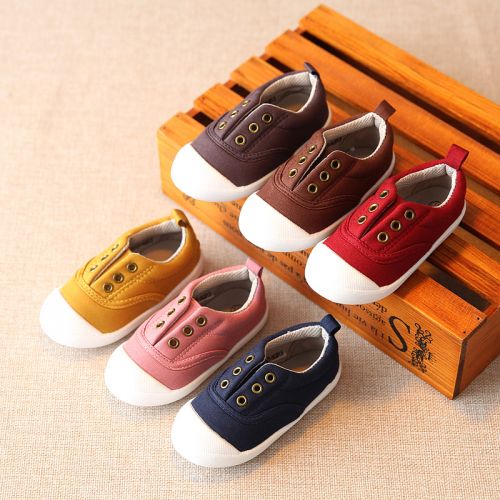 Chaussures de tennis enfants en toile pour printemps - semelle plastique Ref 988637