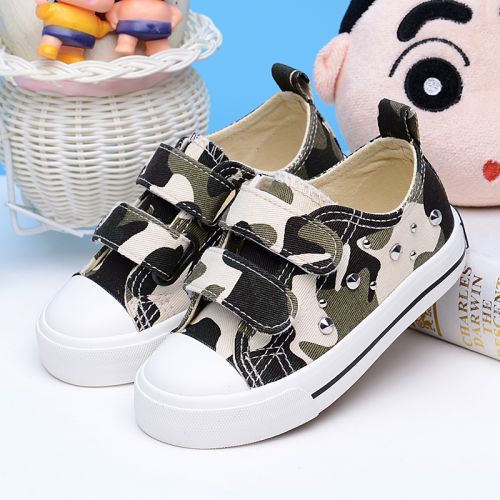 Chaussures de tennis enfants en toile pour printemps - semelle caoutchouc Ref 988667