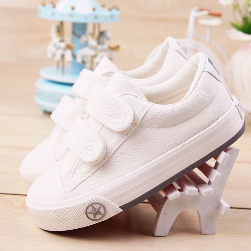 Chaussures de tennis enfants en toile pour printemps - semelle caoutchouc Ref 988707