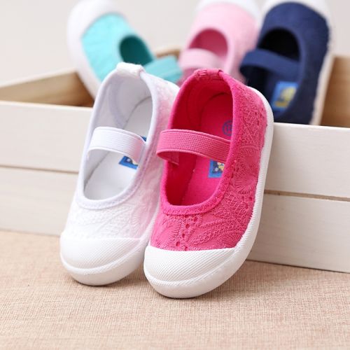 Chaussures de tennis enfants en toile ATTRACTION brodé pour Toute saison - semelle caoutchouc Ref 988708