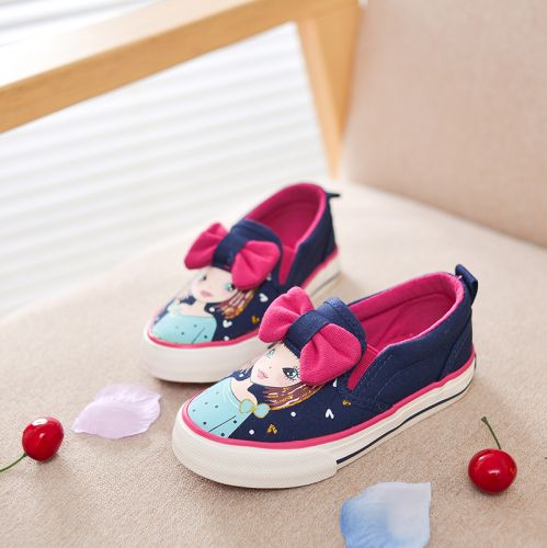 Chaussures de tennis enfants en toile pour été - semelle caoutchouc Ref 988717