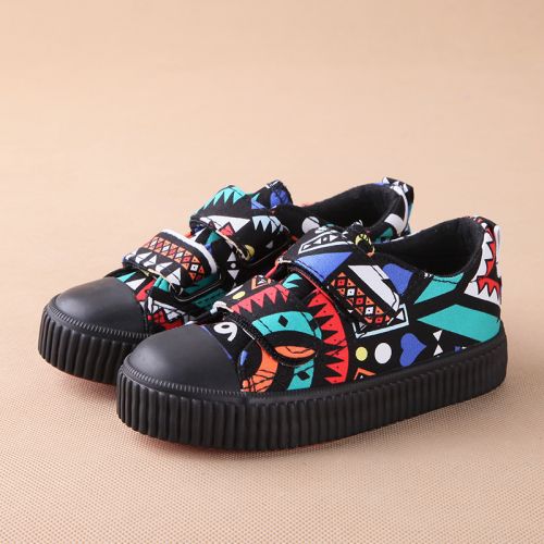 Chaussures de tennis enfants en toile pour printemps - semelle caoutchouc naturel Ref 988730