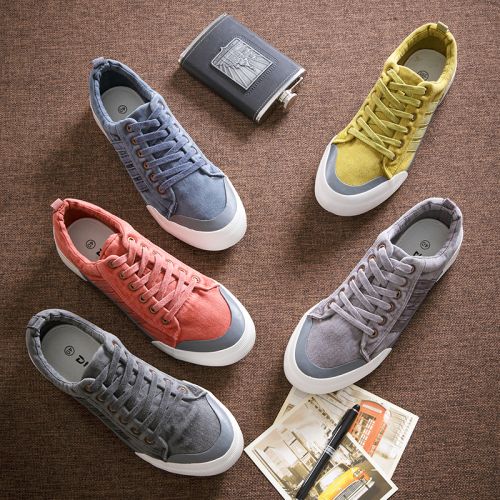 Chaussures de tennis homme jeunesse, 18-40 ans, pour printemps - Retro semelle caoutchouc Ref 95814