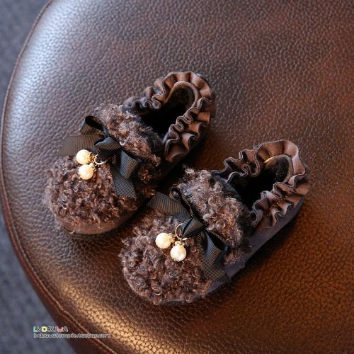 Chaussures enfants en similicuir ronde pour hiver - semelle plastique Ref 1002871