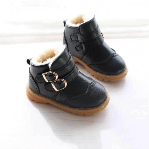 Chaussures enfants en PU ronde pour hiver - semelle caoutchouc Ref 1002884