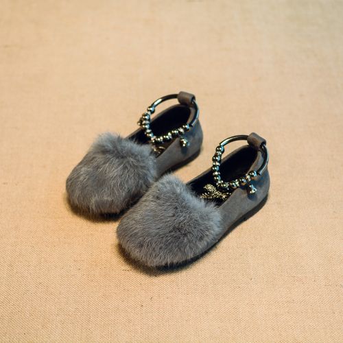 Chaussures enfants en PU ronde pour hiver - semelle caoutchouc Ref 1002893