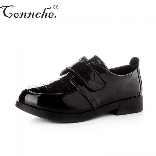 Chaussures enfants en PU CONNCHE ronde coutures cuir pour printemps - semelle caoutchouc naturel Ref 1002905