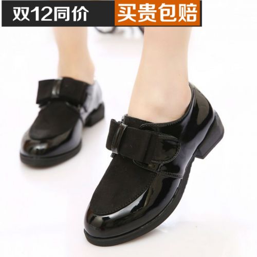 Chaussures enfants en peau de daim pointu coutures cuir pour printemps - semelle caoutchouc Ref 1002924