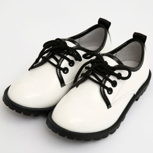 Chaussures enfants en cuir WHITTEPRINCE ronde pour printemps - Ref 1002938