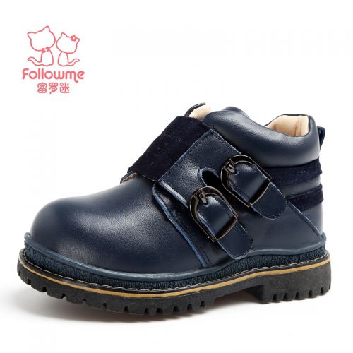 Chaussures enfants en cuir FOLLOW ME ronde pour printemps - semelle caoutchouc Ref 1002976