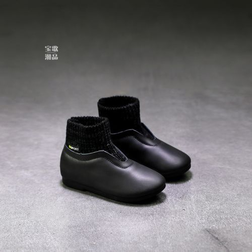 Chaussures enfants en cuir JUSTCOOL ronde pour hiver - semelle caoutchouc Ref 1003003