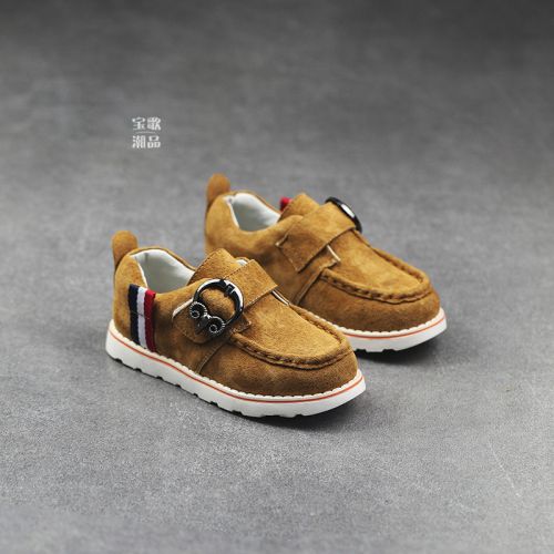 Chaussures enfants en peau de porc JUSTCOOL ronde coutures cuir pour printemps - semelle fond composite Ref 1003010