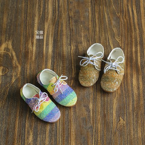 Chaussures enfants en cuir synthétique JUSTCOOL ronde paillette pour printemps - semelle Ref 1003012