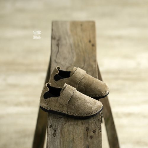 Chaussures enfants en peau de porc JUSTCOOL tête plate pour printemps - semelle Ref 1003014