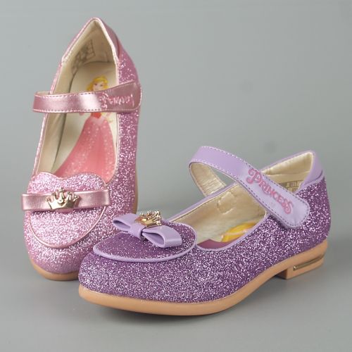 Chaussures enfants en PU DISNEY ronde avec perles pour printemps - semelle caoutchouc Ref 1003030