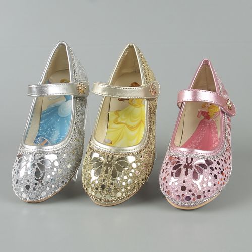 Chaussures enfants en PU DISNEY ronde paillette pour printemps - semelle fond composite Ref 1003035