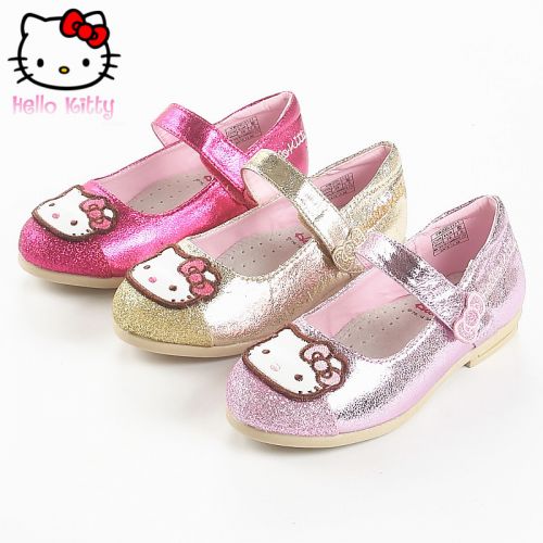 Chaussures enfants en PU HELLO KITTY ronde coutures cuir pour printemps - semelle plastique Ref 1003063