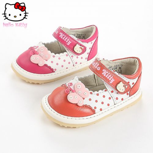 Chaussures enfants en peau de mouton HELLO KITTY ronde pour printemps - semelle plastique Ref 1003101