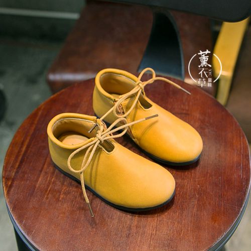 Chaussures enfants en cuir ronde pour printemps - semelle caoutchouc Ref 1003119