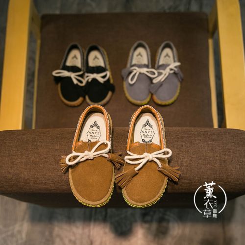 Chaussures enfants ronde houppe pour printemps - Ref 1003136