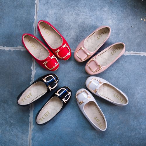 Chaussures enfants en PU ronde métal pour printemps - semelle caoutchouc Wear Ref 1003227