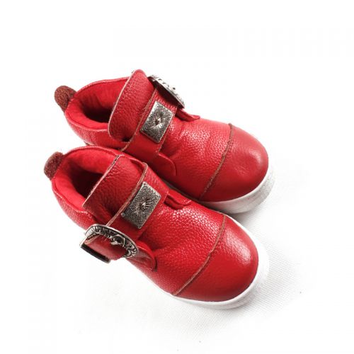 Chaussures enfants en cuir ronde pour hiver - semelle caoutchouc naturel Ref 1003249