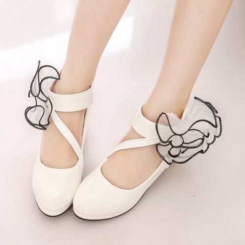 Chaussures enfants en PU ronde brodé pour printemps - semelle caoutchouc Ref 1003348