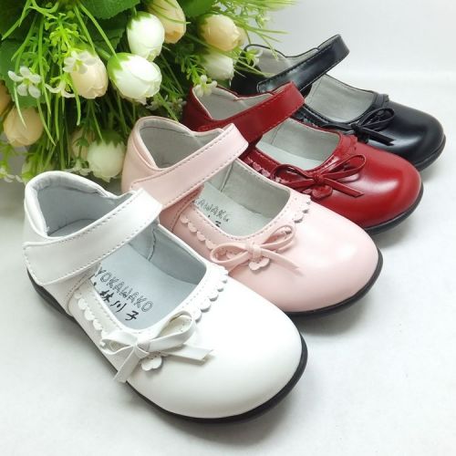 Chaussures enfants en cuir ronde pour printemps - semelle caoutchouc Ref 1003461