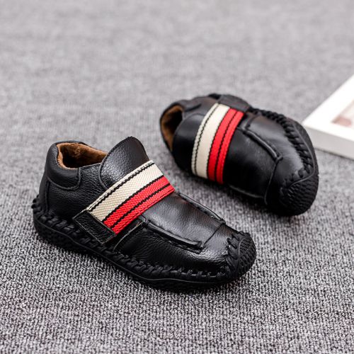 Chaussures enfants en cuir ronde pour hiver - semelle caoutchouc naturel Ref 1003558