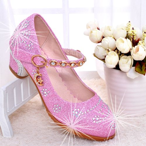 Chaussures enfants en PU ronde avec perles pour printemps - semelle caoutchouc Wear Ref 1003572