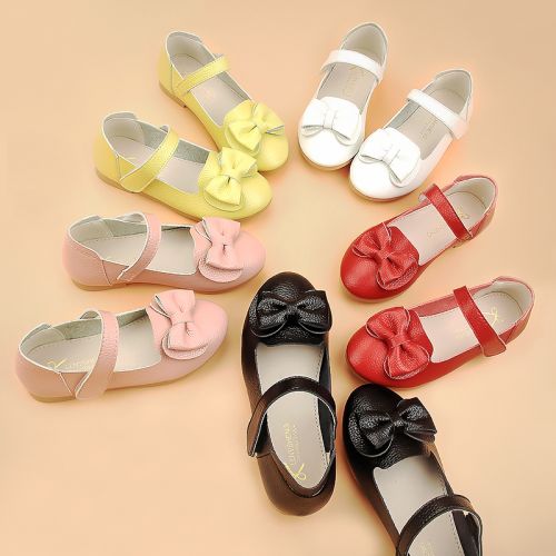 Chaussures enfants en PU ronde coutures cuir pour printemps - semelle caoutchouc antidérapant Ref 1003739