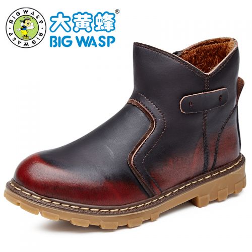 Chaussures enfants en cuir synthétique BIG WASP ronde pour hiver - semelle PU Ref 1003832