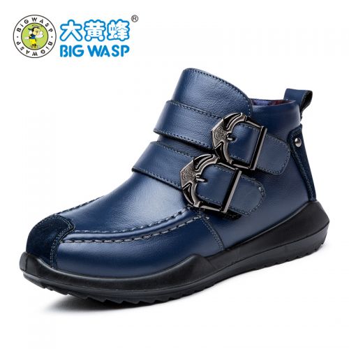 Chaussures enfants en cuir synthétique BIG WASP ronde pour hiver - semelle fond composite Ref 1003887