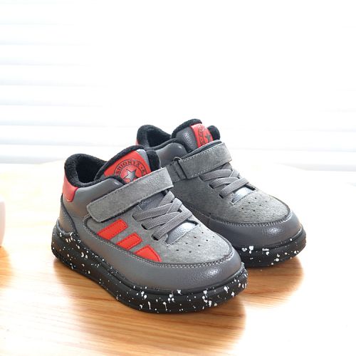 Chaussures enfants en cuir ronde pour hiver - semelle caoutchouc antidérapant Ref 1003952